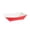 Red, variant on Disposable Snack Trays, Colored Paper Food Boats with Coated Interior, No-Fold Open Containers for BBQ, Hot Dogs, Food, Picnic Parties and Casual Gatherings