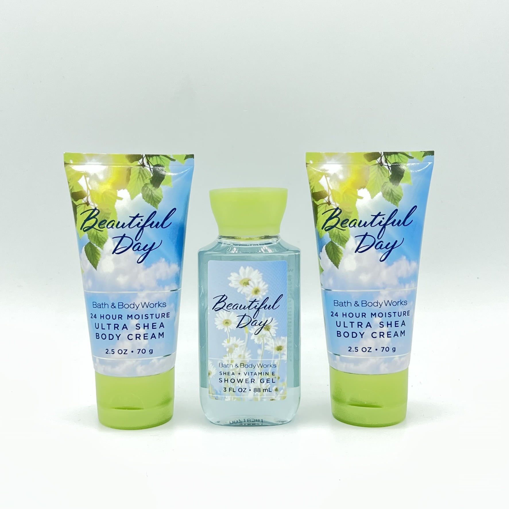 Bath and Body Works Beautiful Day TWO 2.5oz Body Creams and ONE 3oz