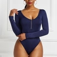thumbnail image 2 of Womens Bodysuits Clearance Bib Pants Coverall Underwear Onepiece Leotard Neon Lingerie ,Blue,Xl, 2 of 9