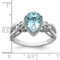 thumbnail image 2 of Sterling Silver Light Swiss Blue Topaz & Diamond Ring. Carat Wt- 2.31ct, 2 of 2