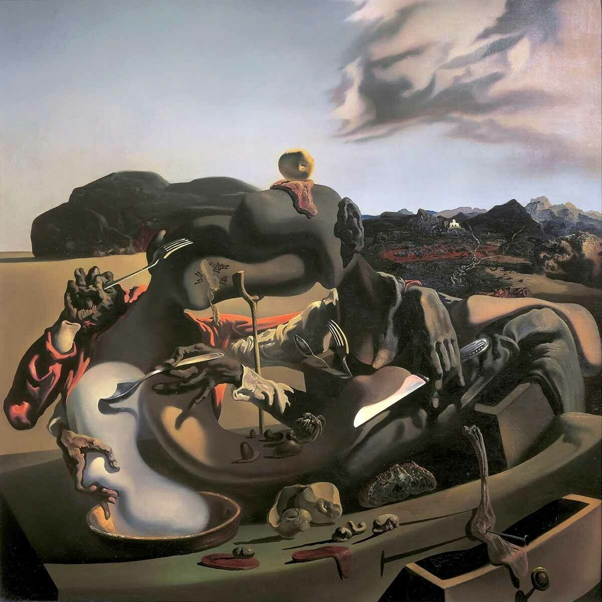 Salvador Dali 1936 Autumnal Cannibalism - Canvas OR Print Wall Art ...