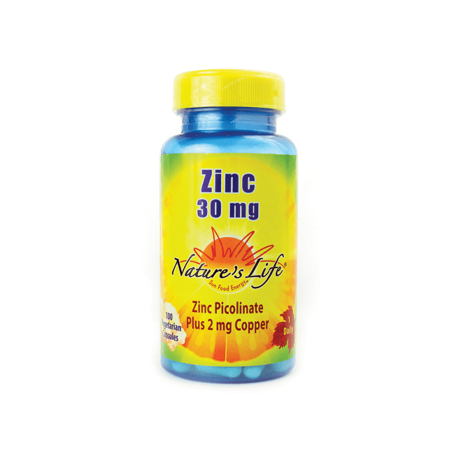 Nature's Life Zinc 30 mg 100 Veg Caps