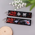 thumbnail image 4 of vlrwzc 4pcs Personalized Keychains, Japanese Wave Key Tag Embroidery Car Keyring, Fabric Embroidered Motorcycle Keychains for Motorcycles Bike, 4 of 7