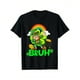 thumbnail image 1 of Camiseta para hombre del Día de San Patricio - Gráfico de sombrero de duende "Bruh", 100 % algodón, manga corta, cuello redondo, ajuste cómodo, lavable a máquina - Negra con diseño de trébol verde, ca, 1 of 7