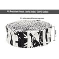 thumbnail image 4 of Soimoi 40Pcs Abstract Floral Print Precut Fabrics Strips Roll Up 1.5x42inches Cotton Jelly Rolls For Quilting - White & Black, 4 of 9