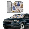 thumbnail image 4 of Bingfone Antique Vintage Teapot Coffee Grinder Car Windshield Sun Shade Protector Keep Your Vehicle Cool Sun Shield Visor Cover Foldable For Car Truck Suv-Small, 4 of 9