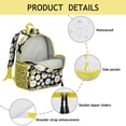 thumbnail image 2 of Retro Floral Students Backpack - Yellow Daisy Bloom and White Flower Design, Lightweight Water-Resistant Student School Bag for &, 2 of 6