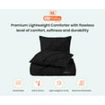 thumbnail image 3 of SGI Microfiber Comforter Set Oversized Queen Size Black Pinch 3 Piece, 3 of 5