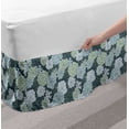 thumbnail image 2 of Succulent Bed Skirt, Abstract Hand Drawn Style Cactus Flowers Pattern in Green Shades, Elastic Bedskirt Dust Ruffle Wrap Around for Bedding Decor, 4 Sizes, Pale Green Sage Green, by Ambesonne, 2 of 2