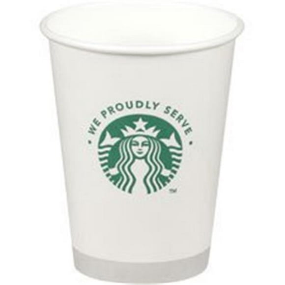 Starbucks SBK11098806 WPS Branded Hot Cups&#44; White & Green