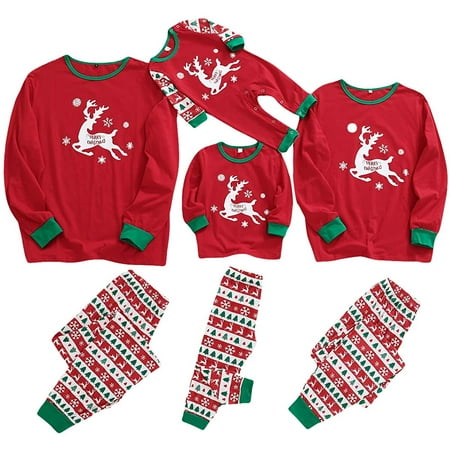 

CARETOO Matching Family Christmas Pajamas Baby Men Women Holiday PJs Plaid Sleepwear Set