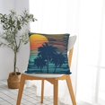 thumbnail image 5 of Yiaed Palm Trees Print Pillow Covers Super Soft Decorative Square Throw Pillow Covers Case Cushion Covers for Sofa Couch Bedroom Car Decor（No pillow core）-22"x22", 5 of 7