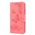 thumbnail image 2 of Feishell Wallet Case for Samsung Galaxy S22 5G,Retro PU Leather Butterfly Embossed Pattern Full Protection Anti-Scratch Magnetic Clasp Flip Holder Card Slots & Cash Pocket Phone Cover,Pink, 2 of 6