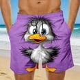thumbnail image 2 of Purcolt Mens Swim Trunks Funny Printed Summer Athletic Running Beach Board Shorts with Pockets, 2 of 6