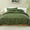 Green, variant on Tufted Jacquard Soft Washed Microfiber Duvet Cover Set 2 Pcs(Khaki Twin)