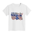 thumbnail image 4 of Gubotare July 4th Shirt Girl Girls' Summer Casual Tops Short Sleeve Textured T Shirts Cute Comfy Tees (White,Size 13-14 Years), 4 of 4