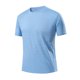 thumbnail image 2 of Playera Elvqul de Hombre Playa Manga Corta Liso Cuello Redondo Gym Azul Claro, 2 of 4