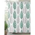 thumbnail image 2 of Grey and Shower Curtain, Green Olive Leaf Texture Watercolor Waterproof Shower Curtain Set with 12 Hooks Lightweight Washable Fabric Shower Curtains for Bathroom 48x72 Inches, 2 of 6