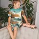 thumbnail image 3 of Balery Coastal Palm Beach Conjunto de Pijama Infantil de Manga Corta con Estampado – Ropa de Dormir de Algodón Suave-4X-Large, 3 of 5