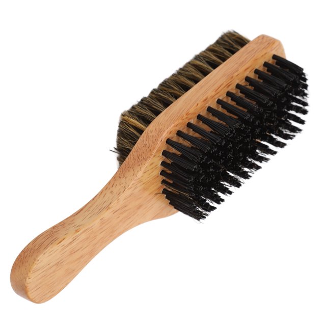 Barita de Cepillo de Barba de Doble Cara Cepillo de Cerebro Con de Madera de Goma para Hombres