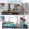 thumbnail image 6 of Romorgniz Gaming Desk Computer Desk with LED Lights & Power Outlet Reversible l Shaped Desk with 3 Drawers 48"L Office Desk with Monitor Stand for Gaming Room,Home Office,Bedroom,Black, 6 of 8