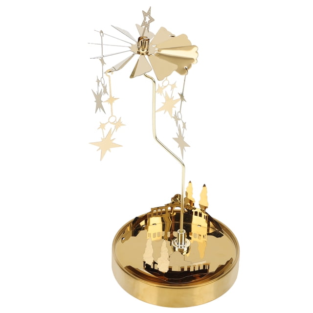 OUNONA Giratorio Decorativo De Acero Inoxidable Dorado Para Festiva Y