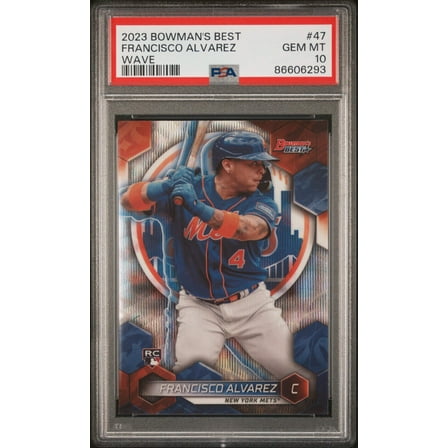 Graded 2023 Topps Bowmans Best Francisco Alvarez #47 Wave Rookie RC Baseball Card PSA 10 Gem Mint