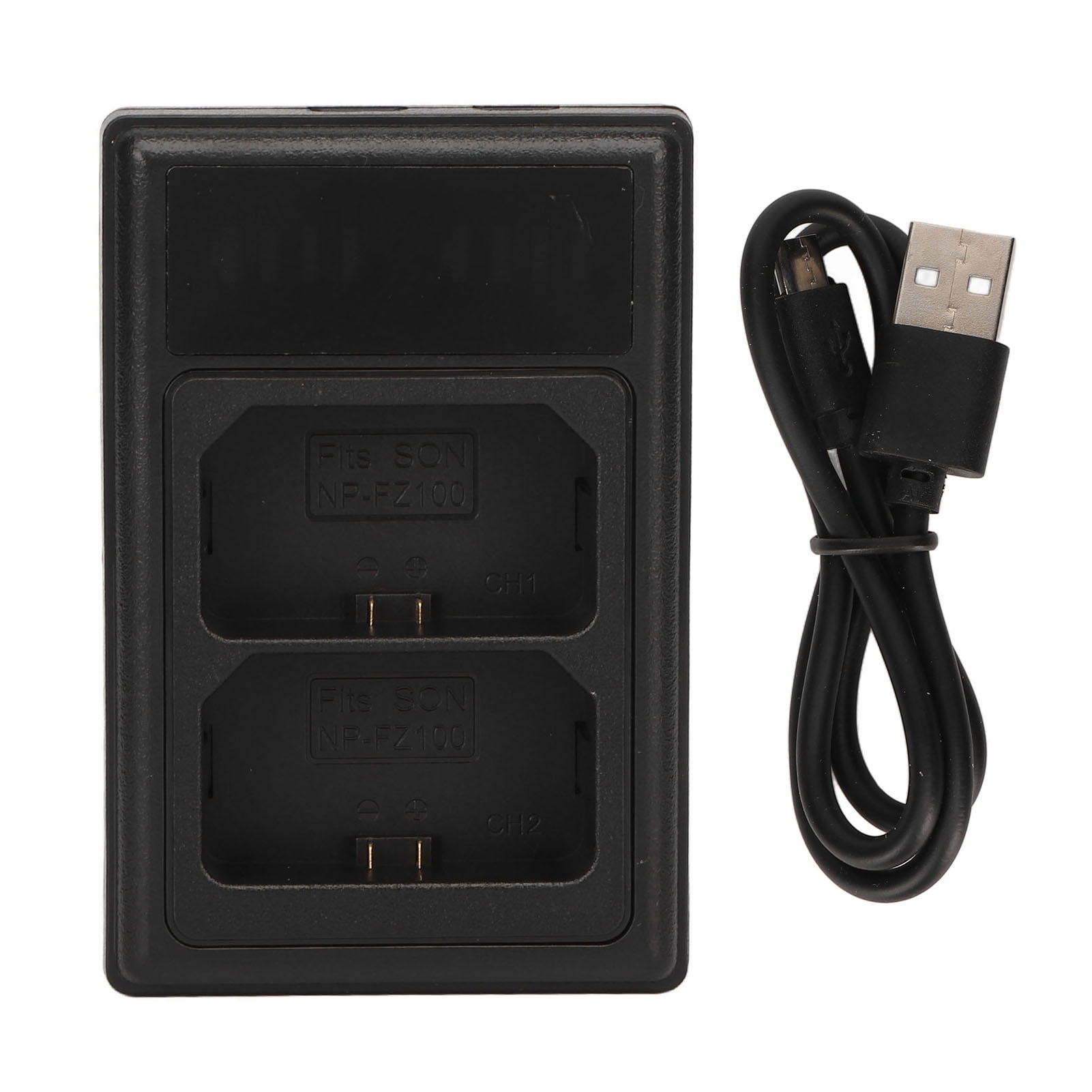 Camera Battery Charger, Dual Charge Black Ultra Thin 5V Camera Battery