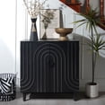 thumbnail image 2 of Modern Wood Storage Cabinet with Decorative Door, 30in Accent Sideboard for Living Room, Bedroom, or Entryway (Black), 2 of 11