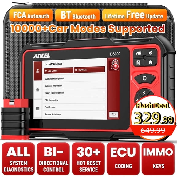 ANCEL Bidirectional Scan Tool, All System Diagnostic Tool with 30  Resets, Bluetooth OBD2 Scanner for All Vehicles, 3-Year Updates, 24h Online Chat