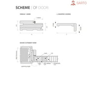 Modern Solid Interior Double Doors 64 x 80 inches with Handles