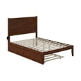 thumbnail image 3 of AFI NoHo 14" Full Wood Platform Bed Frame with Twin Trundle, Walnut, 3 of 7