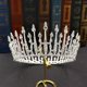 thumbnail image 2 of Zhuge Tiara de boda para novia, diadema de princesa, corona de novia, joyería para el cabello con diamantes de imitación de cristal, decoración para novia, cumpleaños, graduación, boda (plateada), 2 of 5