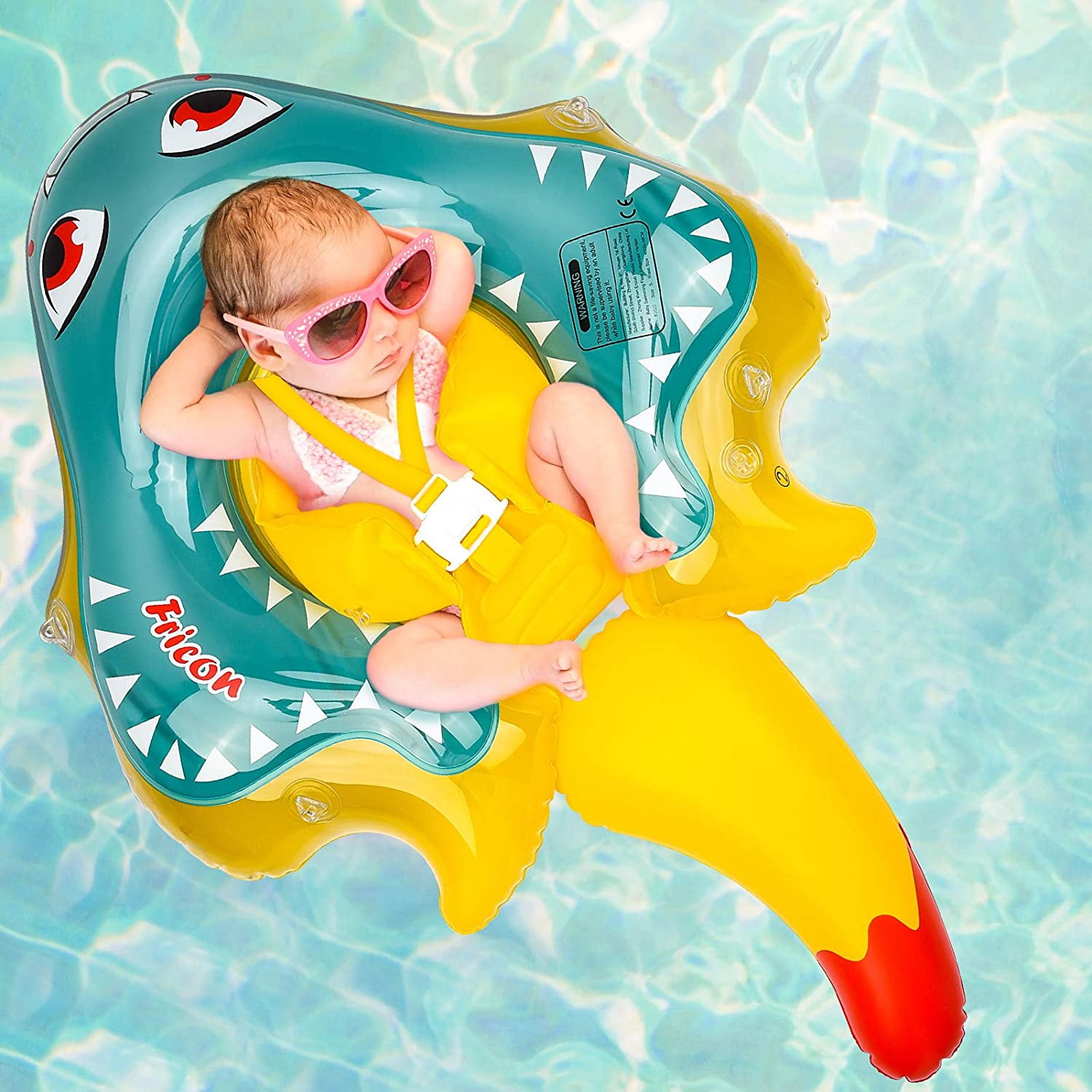 Baby Swimming Float Baby Pool Inflatable Newest Float Ring with Sun Protection Canopy and Tail no flip Over for Age of 3 30 Months S Walmart