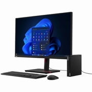 Lenovo ThinkCentre M70q Gen 5 12TD001KUS Desktop Computer - Intel Core i7 14th Gen i7-14700T - vPro Technology - 16 GB - 512 GB SSD - Tiny - Black - Intel Q670 Chip - Windows 11 Pro - Intel UHD Gra...