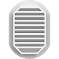 thumbnail image 4 of Ekena Millwork 12"W x 16"H Vertical Round Ended (17"W x 21"H Frame Size): Functional, PVC Gable Vent w/ 1" x 4" Flat Trim Frame, 4 of 14