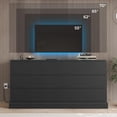 thumbnail image 4 of 9 Drawers Dresser Wide Chest of Drawers with Power Outlets for Bedroom, Long TV Stand Storage Cabinet with 9 Drawers for Living Room, Black, 4 of 9