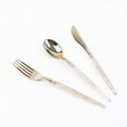 thumbnail image 3 of BalsaCircle 24 Clear 8" Disposable Plastic Cutlery Gold Glittered Handle Tableware, 3 of 8