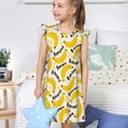 thumbnail image 4 of Fotbe Banana Fruit Vestido de Dormir para Niñas de 3 a 10 Años, Mangas Cortas, Estilo Princesa, Pijama Camisón con Mangas Voladas-X-Large, 4 of 6