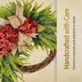 thumbnail image 2 of Rustic Bohemian Wreath – Double-Sided Door Hanging with Linen Bow & Greenery, Large Boho Wreaths for Front Door, Spring Wreath for Home, Patio, Front Porch (D), 2 of 9