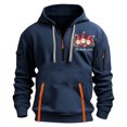 thumbnail image 2 of Sudadera con capucha para hombre, informal, con estampado, deportiva, de manga larga, blusa de poliéster, 2 of 4