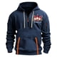 thumbnail image 2 of Sudadera con capucha para hombre, informal, con estampado, deportiva, de manga larga, blusa de poliéster, 2 of 4