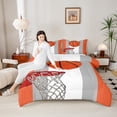 thumbnail image 4 of Castle Fairy Female Men Adults Basketball Game 3 Pieces Queen Comforter Set,Sport Theme Ultra Soft Bedding Sets,Ball Gaming Bedding Comforter Set Breathable,Luxury Bedroom Decor,Reversible, 4 of 8