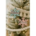 thumbnail image 2 of Boho Christmas Ornament or Gift Tag, Rustic Holiday Tree Decorations, Farmhouse Christmas Decor, Neutral Boho Gift Wrap Tags 4 inch, 2 of 3
