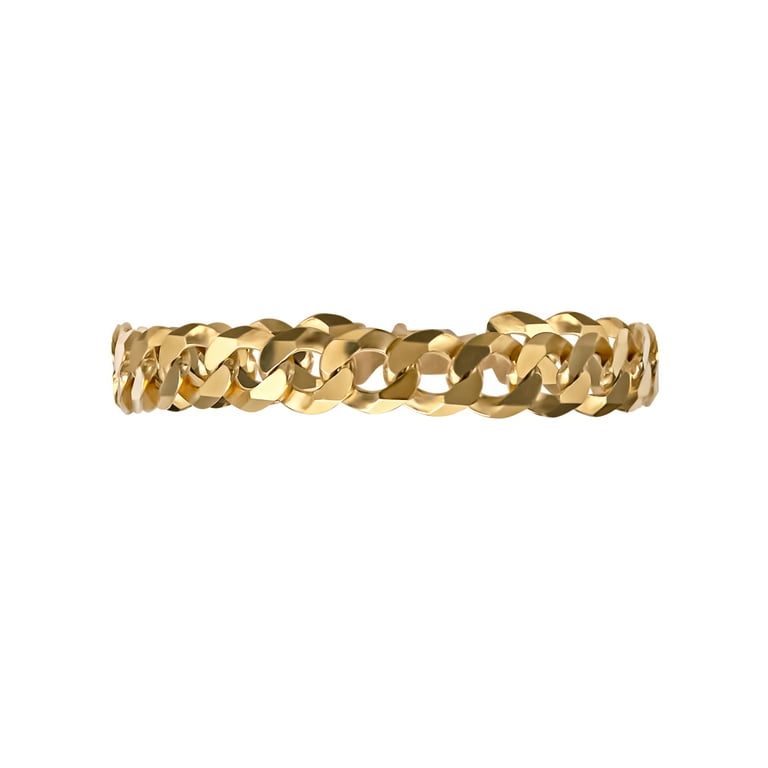 Made in Italy Men's Curb Chain ID Bracelet in 14K Gold - 8.5