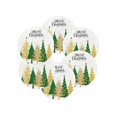 thumbnail image 7 of 15 Inch Round Placemats Set of 6, Christmas Tree Non Slip Heat Insulation PP Table Mats, Xmas Snowflake Winter Green Pine Tree Vintage Washable Place Mats for Kitchen Dining Party Table Decor, 7 of 7