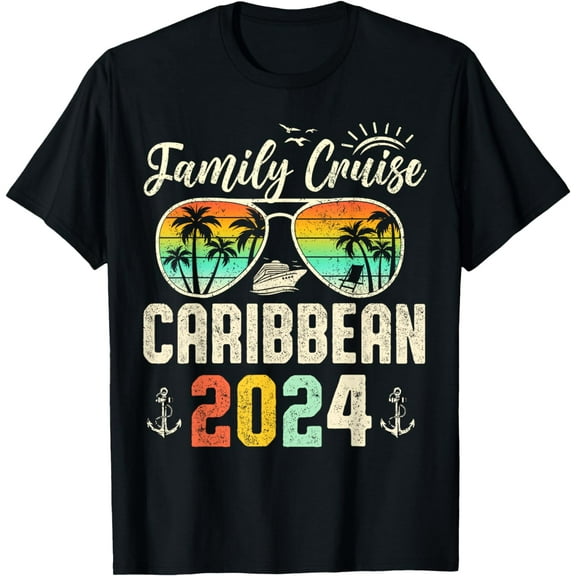 Caribbean Cruise 2024 Family Summer Vacation Travel T-Shirt mens t shirt，black，women，funny，misfits，men，journey，t-shirt