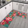 thumbnail image 2 of Pioneer Flower Floral Print Pattern Kitchen Rugs Sets Of 2,Anti Fatigue Kitchen Mat Rugs Non Slip Washable,Decorative Kitchen Floor Mats for Kitchen,Sink,Laundry,17"x30"+17"x47", 2 of 7
