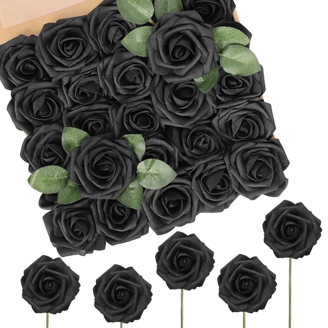 Flores Artificiales N&T Nieting Rosa Negra 50 pcs Tacto Real