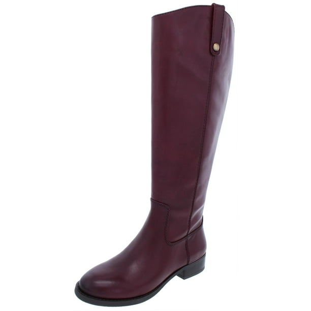 wide calf leather riding boot